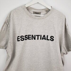 Essentials Fear of God Mens Shirt Medium Gray Heather Short Sleeve T-Shirt Logo